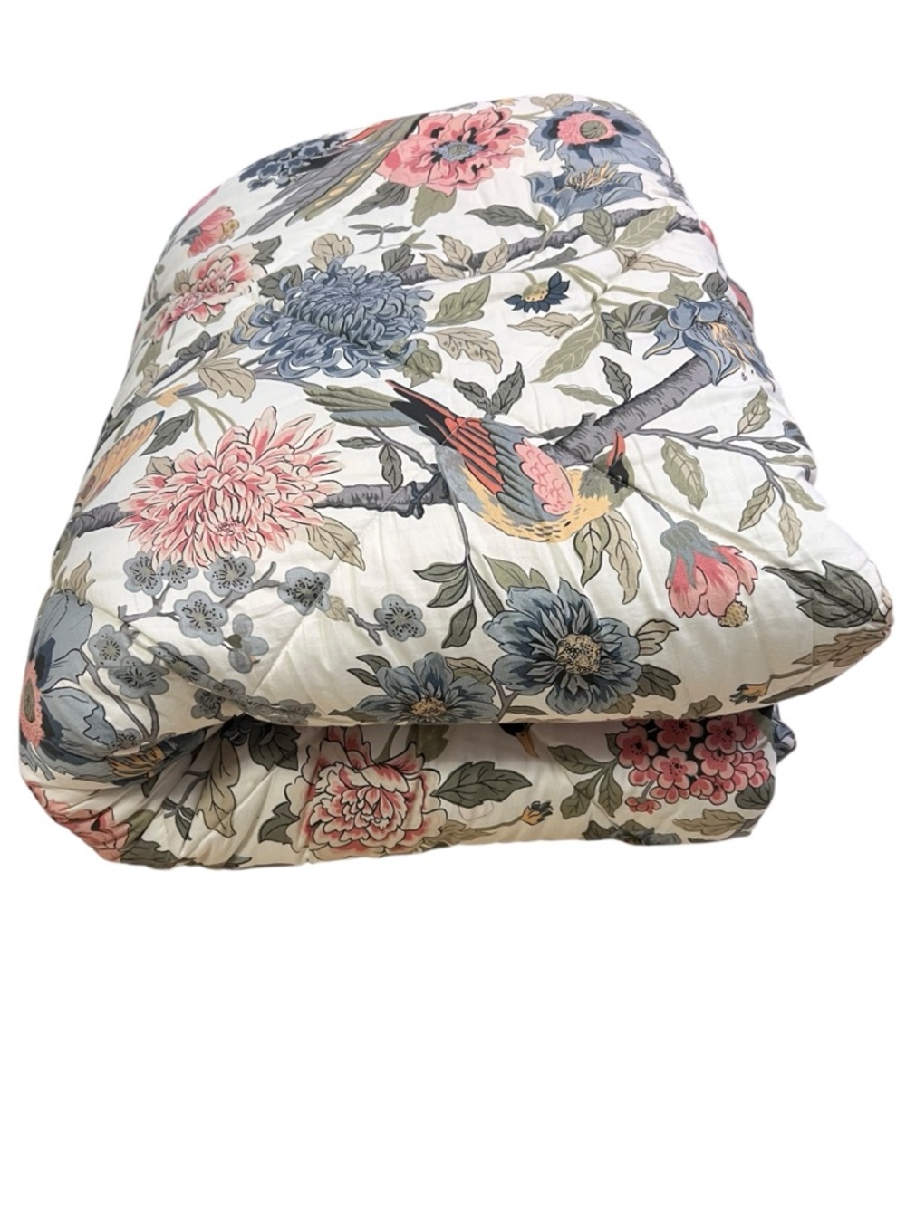 Pottery Barn Bloom Sateen Ivory Full/Queen Comforter Luxury Floral - Picture 3 of 9
